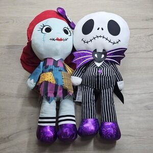 DISNEY Nightmare Before Christmas Jumbo Jack and Sally 30-32" Plush Set of 2
